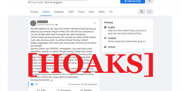 Viral Informasi Cara Cek Minyak Goreng Bekas, Kominfo: Hoaks!