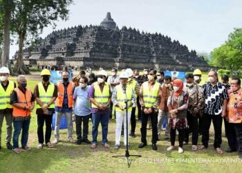 Percepat Penataan, Menkominfo Johnny Plate Evaluasi Infrastruktur TIK Candi Borobudur